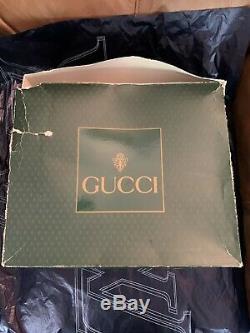 New Vintage Beige / Tan Gucci Satchel Monogram Leather Coated Canvas Handbag