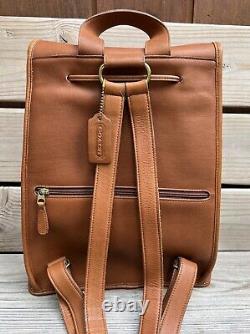 New, Vintage Coach Large Backpack Travel Weekender Rucksack 9943, British Tan
