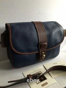 Nwt Coach Vintage Sheridan Leather Navy/british Tan Bag Purse 4225 USA