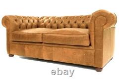 Old Boot Chesterfield Sofa Vintage Tan