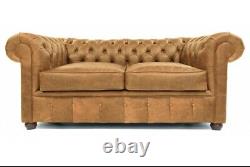Old Boot Chesterfield Sofa Vintage Tan