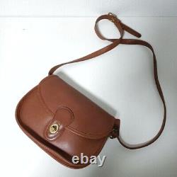 Old Coach 9954 Brown Leather Turnlock British Tan Prairie Crossbody Bag Vintage