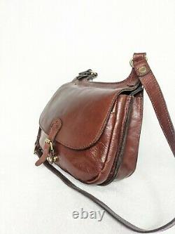 PATRICIA NASH London leather vintage women's saddle crossbody bag TAN + Dust bag