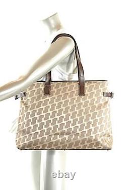 Paris 1876 LANCEL Vintage Authentic Tan/Brown Jacquard Leather Luxury Handbag
