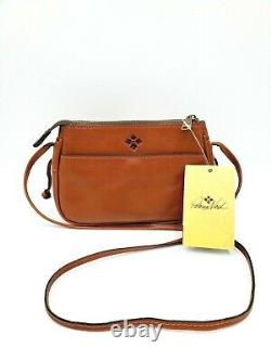 Patricia Nash Leather Bacoli Crossbody Bag Purse in Vintage Tan P778333 New