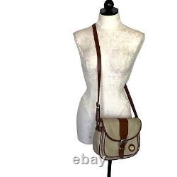 Pierre Balmain Leather Shoulder Bag Womens Vintage Saddle Cross Body Made In USA