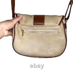 Pierre Balmain Leather Shoulder Bag Womens Vintage Saddle Cross Body Made In USA