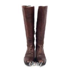 Prada Vintage Rich Tan Leather Long Tall Knee High Boots UK 3.5
