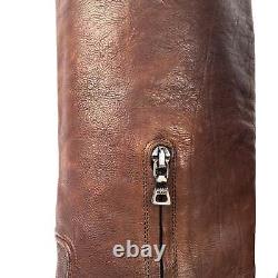Prada Vintage Rich Tan Leather Long Tall Knee High Boots UK 3.5