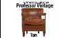 Professor Vintage Tan Distressed Real Leather Armchair