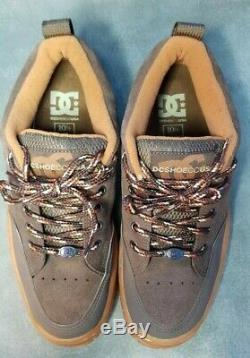 RARE Vintage DC SHOE CO. CLOCKER 2 SKATEBOARD Shoes 10.5 Suede Leather Tan & Tan