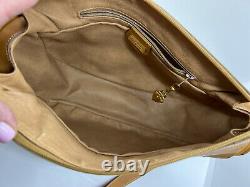 RARE Vintage Gucci GG Supreme Monogram Crossbody Bag Tan Beige Canvas & Leather