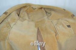 RARE Vintage J. Press Full Length Tan Leather Shearling Coat 38 40 R or Medium