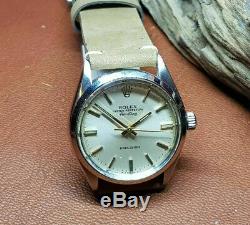 Rare Vintage Rolex Oyster Perpetual Air-king Silver Dial Auto Man's Watch