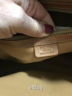 SALE! Large Brown Vintage logo Celine Monogram canvas/leather bag