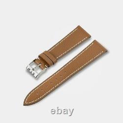 STW Tan Brown Grained Calf Leather Luxury Vintage Watch Strap Handmade in Italy