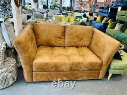 Sardinia 2 seater high arm sofa in tan distressed vintage leather