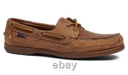 Sebago Schooner Crazy Horse Vintage Leather Shoe Mens-Brown Tan