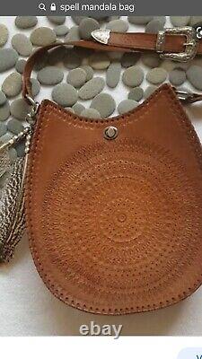 Spell and the gypsy collective Leather Mandala Bag Tan Vintage