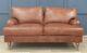 Splendid Vintage Lynden Chesterfield Tan Distressed Real Leather Cottage Sofa