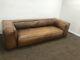 Stratford Large 4 Seater Vintage Leather Sofa In Tan/brown Rrp £1999.99