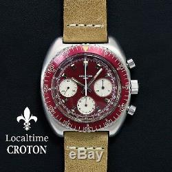 Stunning 1960's CROTON (USA) Vintage Chronograph Watch Valjoux Cal. 7736