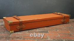 Stunning Vintage Tan Leather Double Gun Case key
