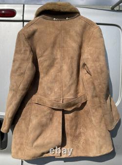 Suede & Leather Craft Limited Vintage Tan Leather sheepskin? Jacket Size 36