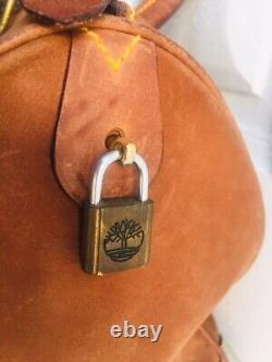 TIMBERLAND Handbag Tan/Brown Leather MEDIUM zip top vintage RRP £290