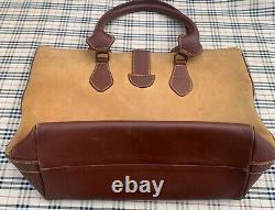 TIMBERLAND Handbag Tan/Brown Suede & Leather MEDIUM zip top vintage RRP £390