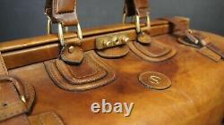 Tan Leather Executives Vintage Gladstone Travel Bag by DUNHILL