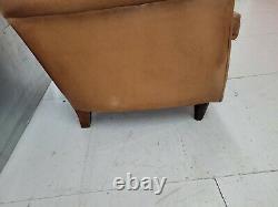 Tetrad Tan/brown Leather Club Chair Vintage Style Armchair