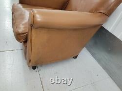 Tetrad Tan/brown Leather Club Chair Vintage Style Armchair