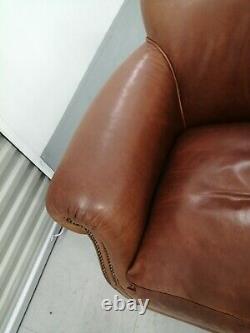 Tetrad'keats' Brown/tan Leather Tub Chair Distressed, Vintage, Club