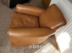 Tetrad'wessex' Tan/brown Leather Club Chair Vintage Style Armchair