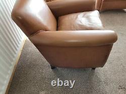 Tetrad'wessex' Tan/brown Leather Club Chair Vintage Style Armchair 2/2