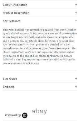 The Cambridge Satchel Co THE MINI Batchel 8.5 Inch Vintage Magnetic Leather Bag