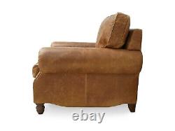 The Hannah Leather Armchair in Vintage Tan Leather