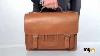 Thick Vintage Rugged Tan Bridle Leather Satchel Briefcase By Hideonline