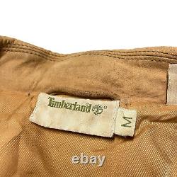Timberland Suede Leather Jacket Vintage High End Western Designer Tan Brown