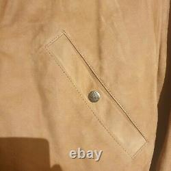 Timberland Weathergear Cowhide Leather jacket Mens M tan Vintage 1990's