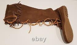 Unused, Vintage, Minnetonka, Tan/Brown, Knee-high, Suede Leather Moccasin Boots