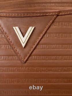 VALENTINO Mario Bag Cross Body Tan Leather Signature VALENTINO Vintage Md ITALY