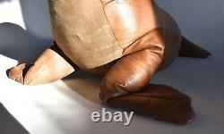 VINTAGE 1960's 1970's TAN LEATHER SEAL LIBERTY OF LONDON OMERSA ABERCROMBIE