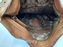 VINTAGE COACH LARGE TAN LEATHER BUCKET SHOULDER BAG F2S-9183 RARE Fast Shipping