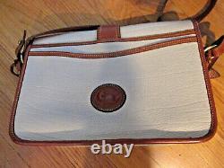 VTG $350 Dooney Bourke Shoulder Bag Large Equestrian British Tan Pebble Leather