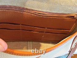 VTG $350 Dooney Bourke Shoulder Bag Large Equestrian British Tan Pebble Leather