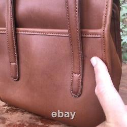 VTG 90s Coach Belmont Satchel 9088 British Tan Leather Pocketbook Purse Handbag