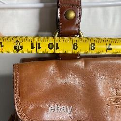 VTG COACH Bleecker Tattersall Whiskey Leather Vachetta Flap Shoulder Bag 11420