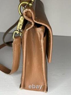 VTG Coach Willis British Tan Leather CrossBody Flap Bag Purse 9927 Top Handle